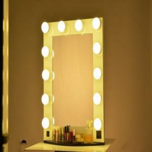Wholesale Makeup Vertical Hollywood Light Up Mirror With Dimmer And 12 LED Bulbs Lights from china suppliers