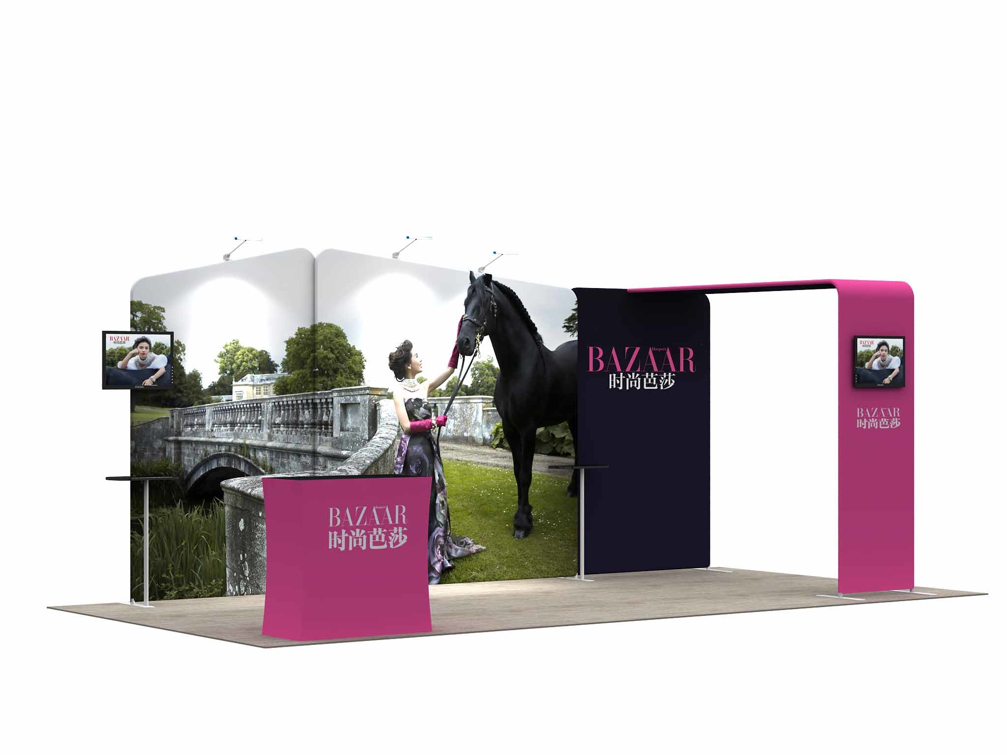 Outdoor 10x20 Ft Interactive Trade Show Displays UV Resistant For Retail Display System