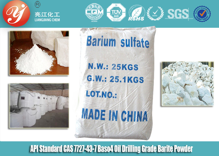 Quality CAS 7727-43-7 Oil Drilling Grade Barite Powder , High Purity BaSo4 API Standard for sale