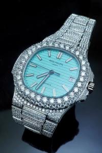 Wholesale Patek Philippe Iced Out Moissanite Watch DEF VVS Moissanite Studded Watch from china suppliers