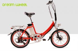Wholesale Red Citizen Lightweight Electric Folding Bike 20 Inch 36V 250W V Brake from china suppliers
