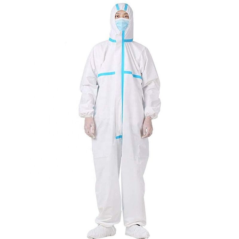 Wholesale Breathable Disposable Protective Clothing With Elastic Cuff / Waist / Hood from china suppliers