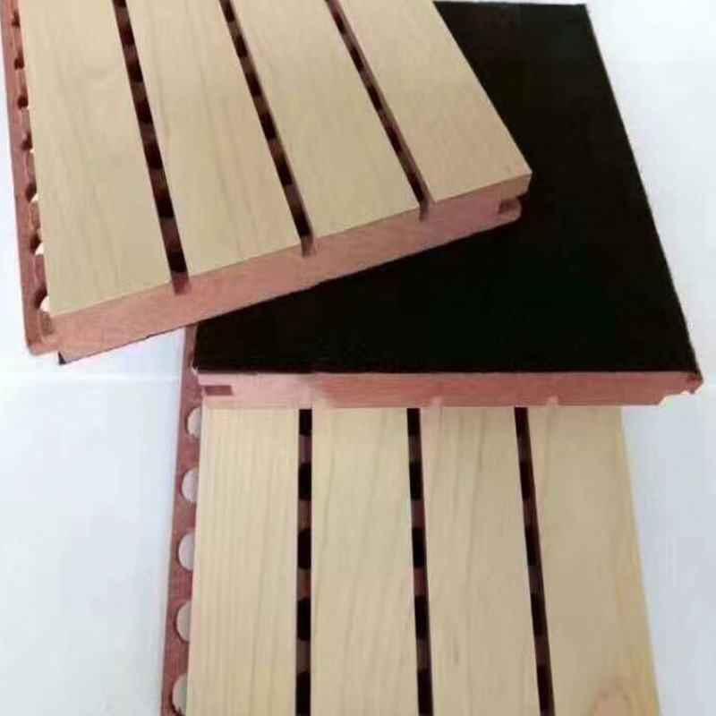 China Eco Friendly Mdf Acoustic Soundproofing Panels / Grooved Wood Panel on sale