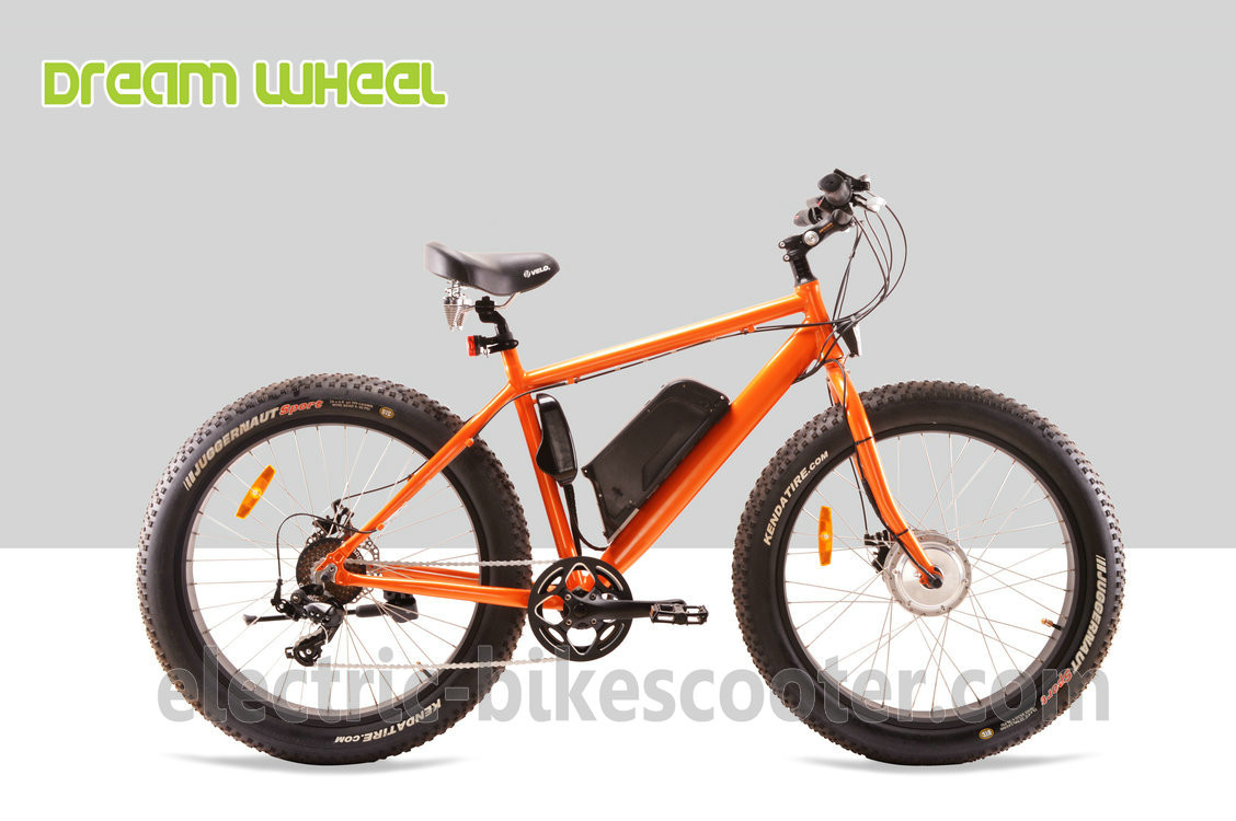 Wholesale 32km/H Electric Beach Cruiser Bikes , 4 Inch Fat Tire Beach Snow Electric Bike from china suppliers
