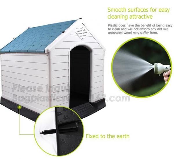 Quality eco-friendly pet house outdoor plastic dog house, pet house folding plastic dog house, Removable Dog House Plastic Three for sale