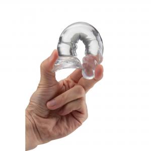 Wholesale Crystal Transparent Anal Plug Sex Toys Middle Size Prostate Vibrator from china suppliers