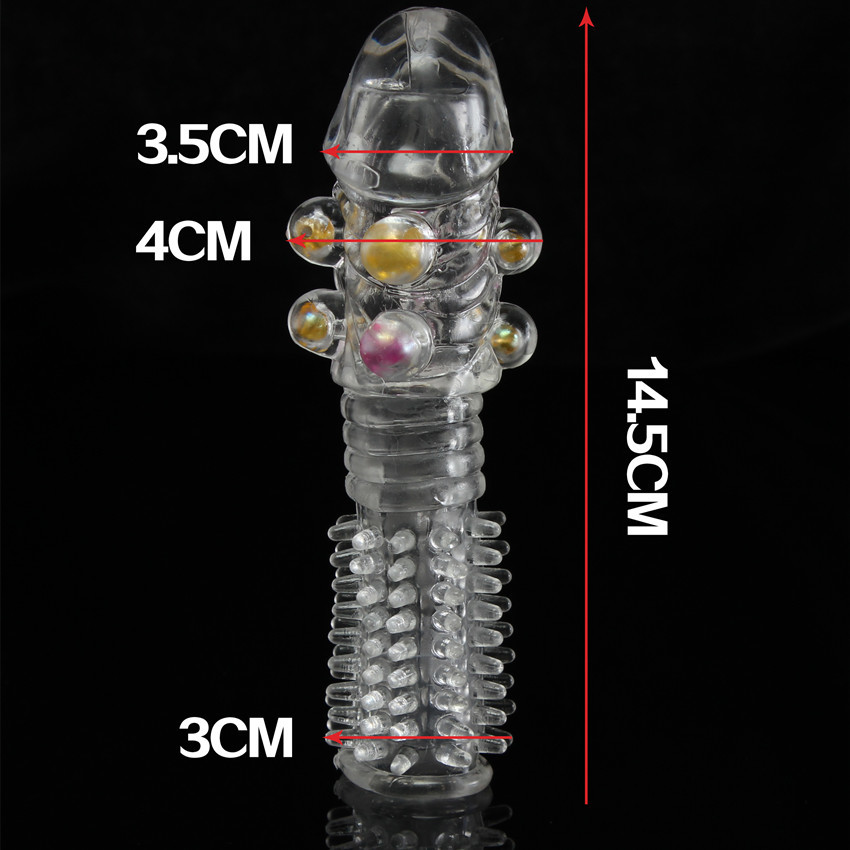 Wholesale 21cm Length Male Sex Toy Crystal Female G Spot Adult Penis Sleeve from china suppliers