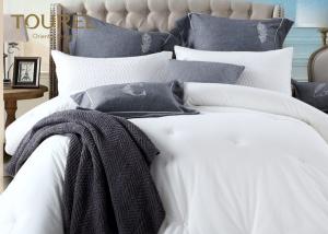 Wholesale White Hotel Bed Linen 60S 40s Cotton Yarn Oxford Style With Customer'S Name Label from china suppliers
