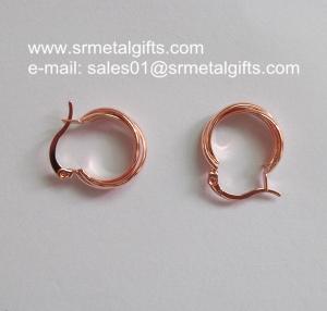 Wholesale Retail rose gold tone steel earring rose gold jewelry earrings from china suppliers