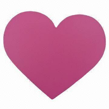 Wholesale Heart-shaped Mouse Pad, Made of Rubber + Polyester, Any Sizes and Shape Available from china suppliers