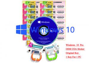 Wholesale 32/64 bit Windows 10 Product Key Sticker Win 10 Pro COA X20 Online Activate from china suppliers
