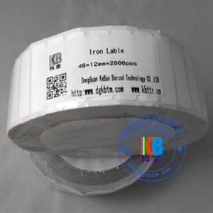Wholesale heat seal transfer label printing GK420t GX430t ribbon printer white iron on name clothing PU care label from china suppliers