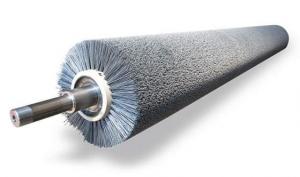Cylinder Soft Nylon Roller Brush For Industrial Conveyor Belt Cleaning