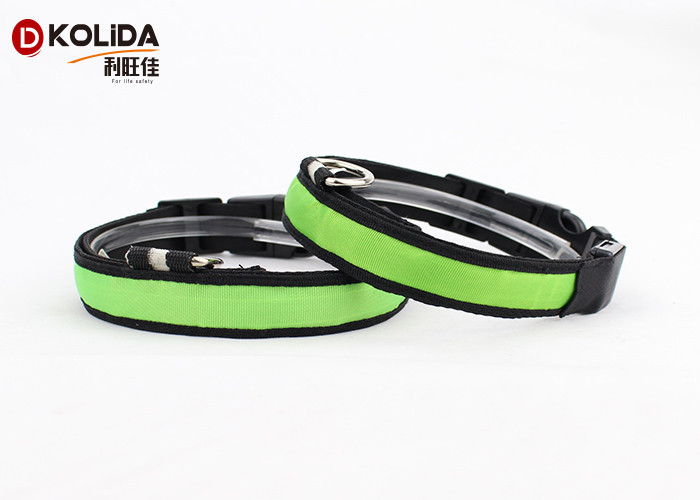 Wholesale Adjustable Pet Polyster LED Lighted Dog Leash And Collar 2.5cm/1" X 41-51cm from china suppliers