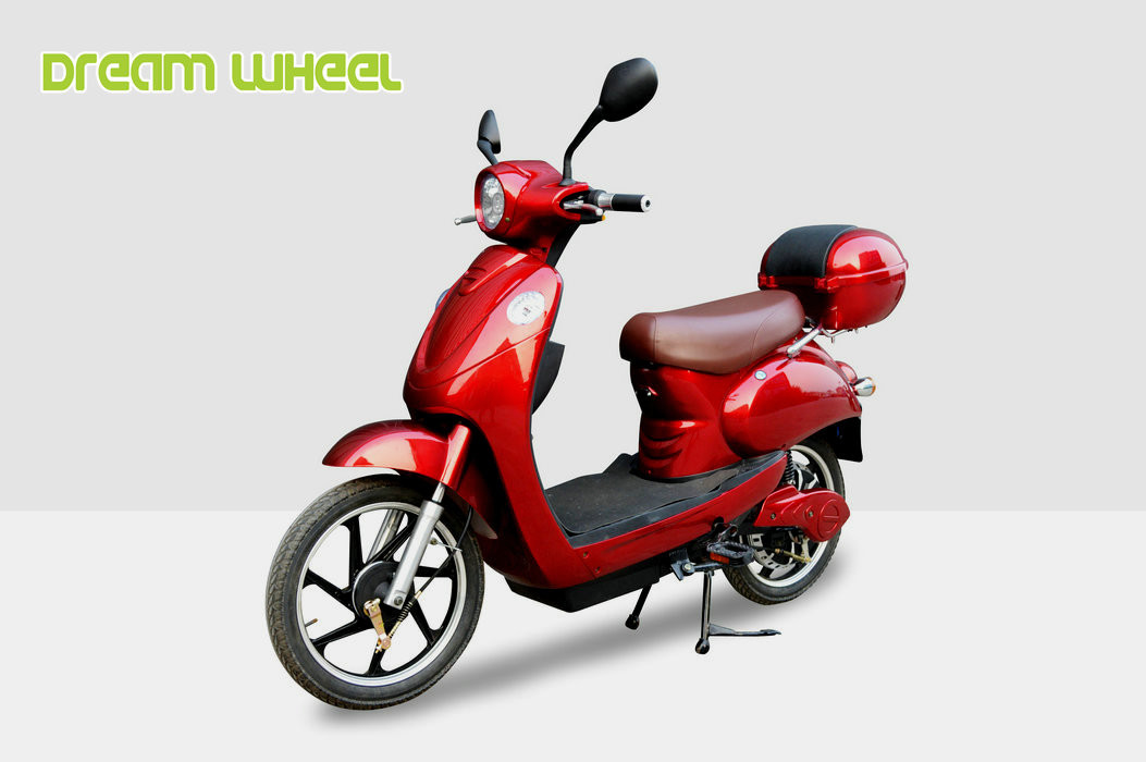Wholesale 18 Inch Wheel Red Electric Bike Scooter Vespa Style 48V 250W Brushless Motor from china suppliers