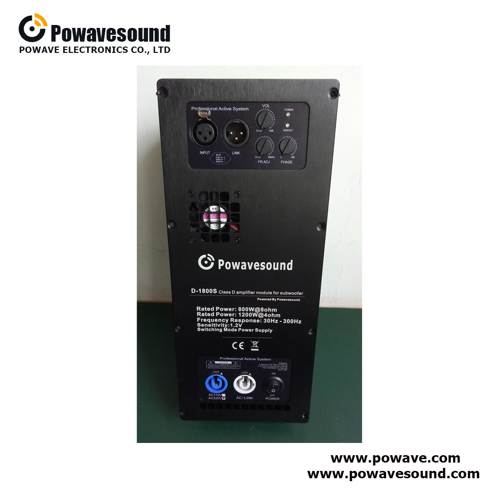 D-1800S, subwoofer amplifier module audio power amplifier module 800w for 12, 15, 18 inch