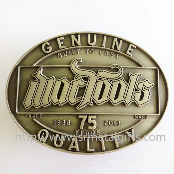 Wholesale Promotional antique brass oval metal belt buckles with engraved brand logo, from china suppliers
