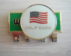 Wholesale Golf event promotional enamel metal golf cap clip with magnetic ball marker gift set, from china suppliers