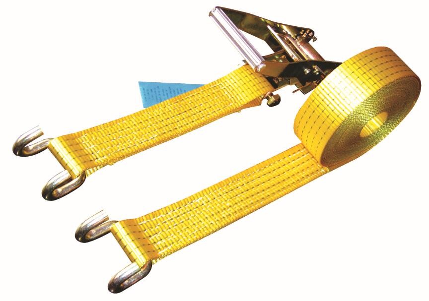 Wholesale Open Hook Over The Wheel Tie Down Straps , Commercial Tie Down Straps 2500 DN LC from china suppliers