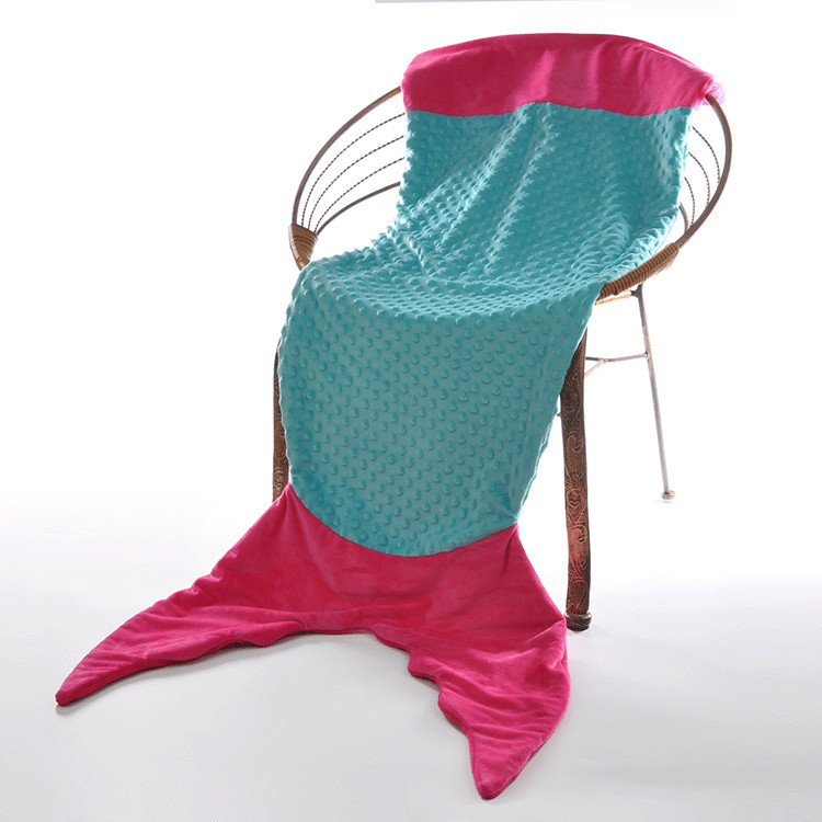 Fade Resistant Animal Tail Blanket Cuddly Room Mermaid Sofa Blanket