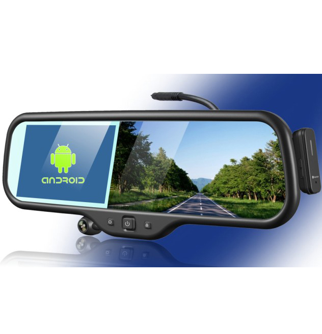 Android 5inch Rearmirror with GPS+DVR+Bluetooth+parking camera  from www.rakeinme.com