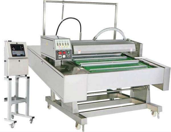 Quality Continuous Belt Type Automatic Vacuum Packaging Machine With Injection Printing System Wecanpak for sale