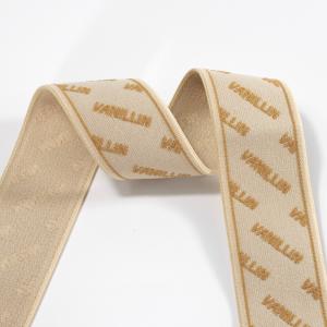 custom designer bandas elastica jacquard embossed logo elastic band webbing for
