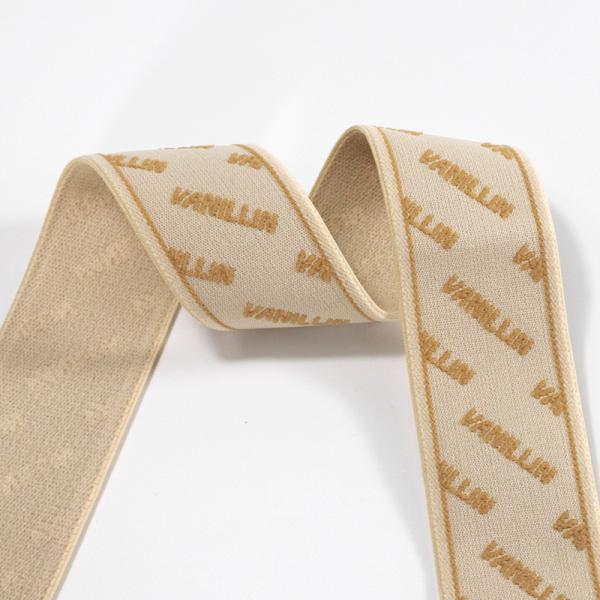 custom designer bandas elastica jacquard embossed logo elastic band webbing for