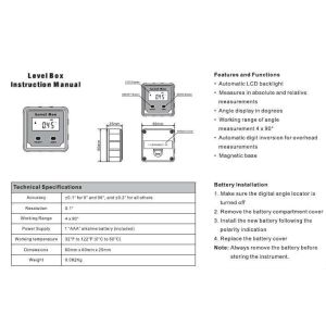 Digital Inclinometer Level Box Protractor Angle Finder Gauge Meter Bevel Box