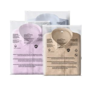 Wholesale Custom Logo Clothing Plastic Frosted Clear Poly Zipper Zip Bags With Suffocation Warning from china suppliers