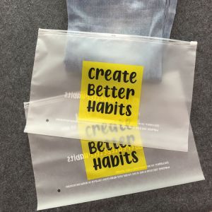 Custom Printed Matte Frosted Slider Waterproof Pe Zip Plastic Bag For Baby