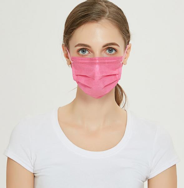 Quality Medical disposable non woven pink dental surgical face mask for sale