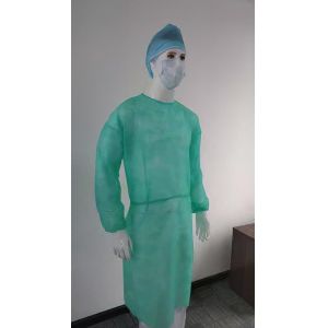 PPE Disposable Waterproof Protective Isolation Gown 25gsm PP Non Woven aami