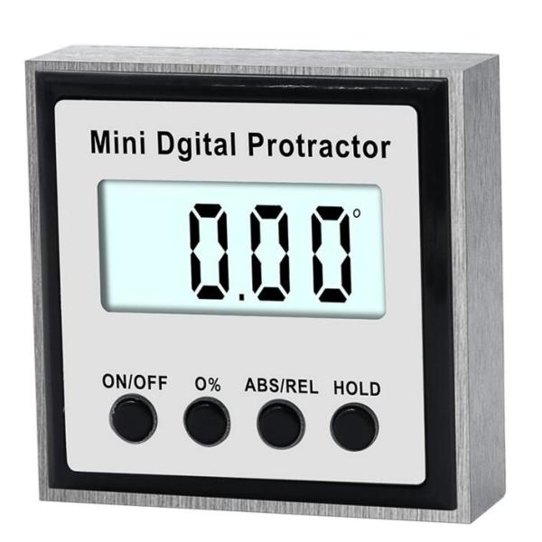 Protractor Digital Inclinometer 0-360 Stainless Steel Digital Bevel Box Angle