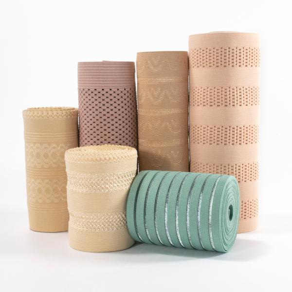 Quality High elastic custom woven breathable jacquard pattern elastic band webbing for medical 140mm for sale