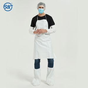 Tear Abrasion Resistant Disposable Protective Apron Microporous Film Laminated