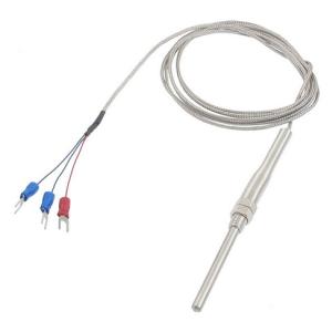3 Meter High Temperature -100~1250 C Thermocouple Dual K Type 100mm Probe