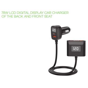 Wholesale 78W LCD DIGITAL DISPL AY CAR CHARGER OF THE BACK AND FRONT SEAT from china suppliers