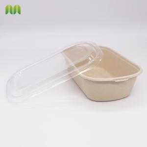 Biodegradable Clamshell Take Out Containers Eco Friendly Salad Box With Pet Lid