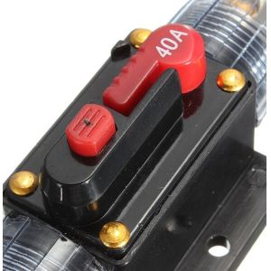 DC 12V/40A Car Stereo Audio Circuit Breaker Inline Fuse Protector Cutout 40AMP