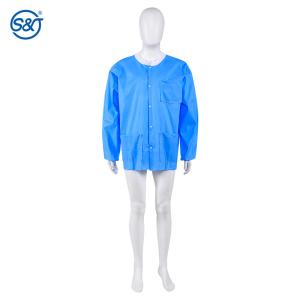 disposable nonwoven pp CPE isolation gown patient gown visitor gown lab jacket