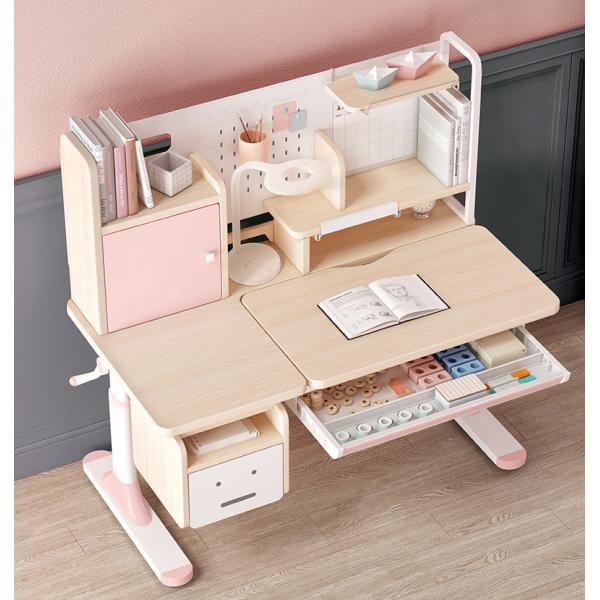 Quality Height Adjustable Kids Study Table with Personalized Bookshelf and Drawer 1100MM for sale