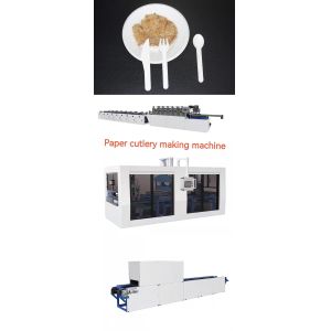 Good Quality Biodegradable Cutlery Making Machine , Paper Spoon Disposable