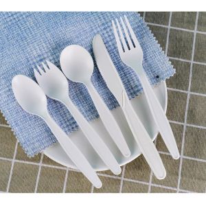 Horizontal Biodegradable Tableware Making Machine , Disposable Kits Cutlery