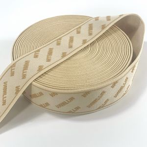 custom designer bandas elastica jacquard embossed logo elastic band webbing for