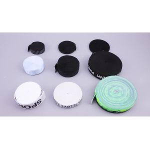 Factory custom print logo polyester webbing elastic band printing tape for