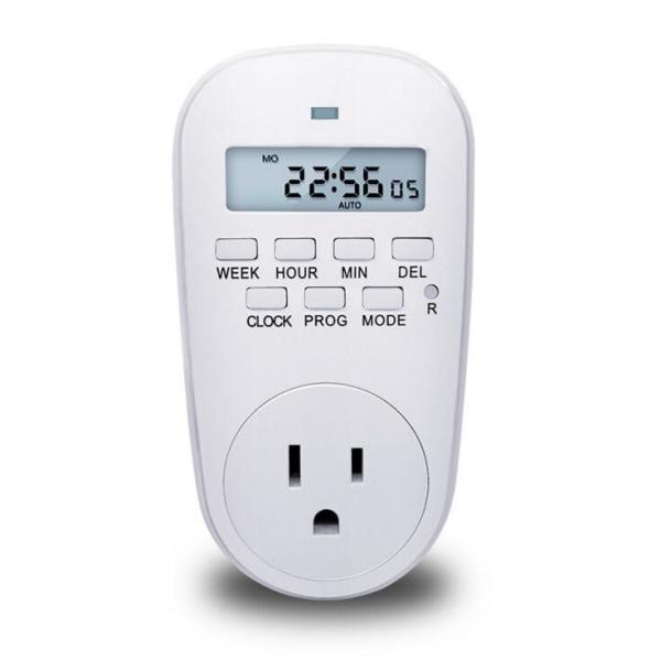 US Plug Smart Power Socket Digital Timer Switch Energy Saving Adjustable