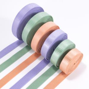 Customized shiny colorful polyester webbing knitted stain elastic band for bra