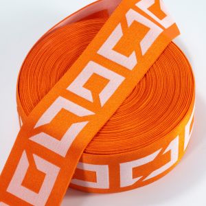 Custom jacquard printed elastic band designer woven knitted soft wide elastic