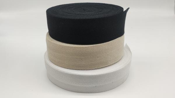 Quality Custom width herringbone pattern thin cotton binding tape waistband elastic woven webbing trim for sale